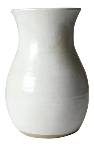 Vintage White Studio Pottery Vase