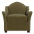 Bunny Williams Home Pierre Chair in Moss Performance Velvet with Mahogany Feet For Sale