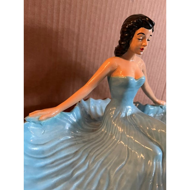 Large Vintage Lady Trinket / Candy Dish For Sale - Image 4 of 12