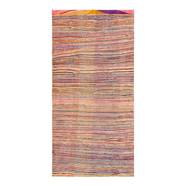 Nazmiyal Collection Vintage Moroccan Striped Kilim Rug For Sale