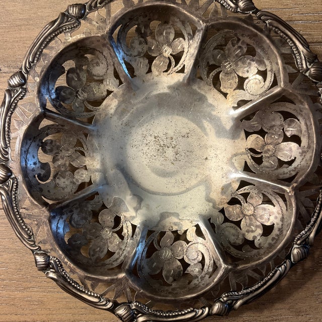 Antique Sterling Silver Plate For Sale - Image 6 of 7