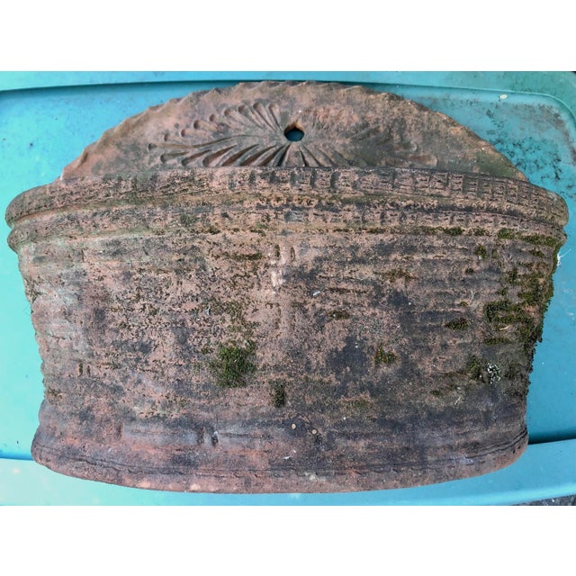 Tan Large Terra Cotta Garden Wall Planter For Sale - Image 8 of 8
