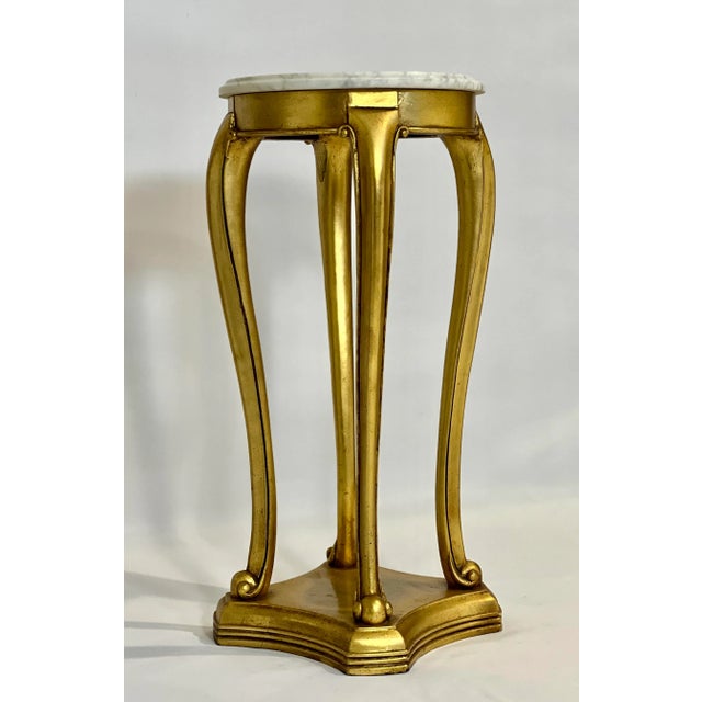 Early 20th Century 20th Century Regency Gilt Wood Marble Top Pedestal or Plant Stand For Sale - Image 5 of 12