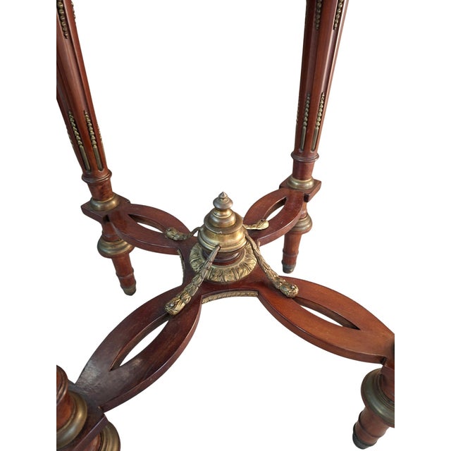 Neoclassical Guéridon in Mahogany and Red Marble, 1890 For Sale - Image 10 of 18