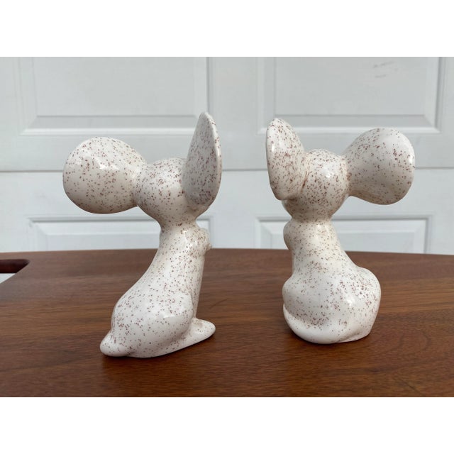 Mid-Century Modern Pair of Mid 20th Century Ceramic Speckled Mice For Sale - Image 3 of 6