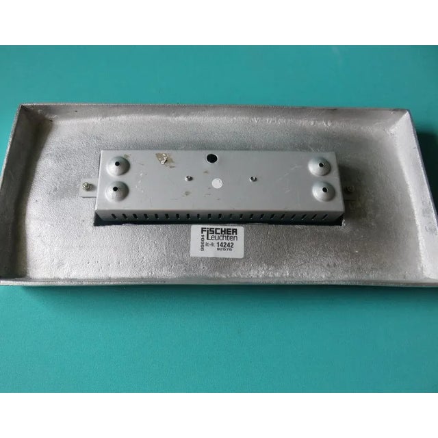 Sconces in Gilded Low Relief Alloy and Opaline Glass. Germany 1980 from Fischer Leuchten, Set of 2 For Sale - Image 10 of 11