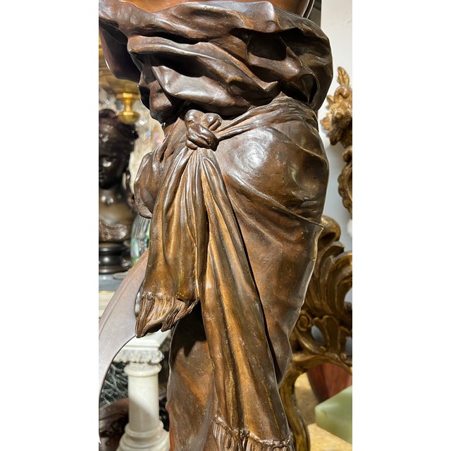 Georges-Charles Coudray Large Orientalist Egyptian Female Bronze Sculpture For Sale - Image 17 of 18