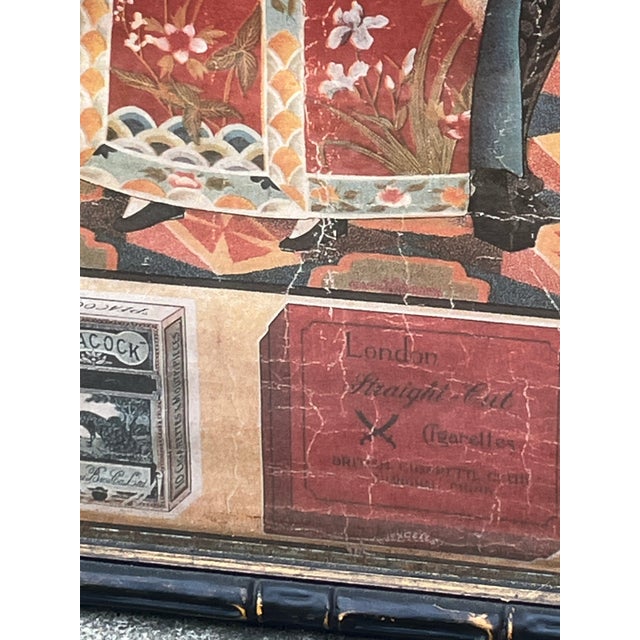 1930s Antique Chinese Cigarette Advertising Calendar Print For Sale - Image 5 of 11