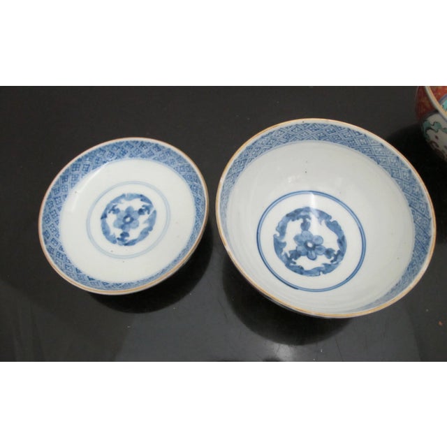 Japanese Old Imari Ornate Red Porcelain Tea Soup Bowl Cup With Lid Set of 3 For Sale - Image 9 of 9