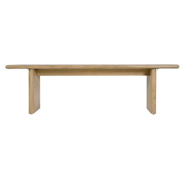 2020s Halmstad 64 in. W Wood Dining Bench, Light Oak For Sale - Image 5 of 8