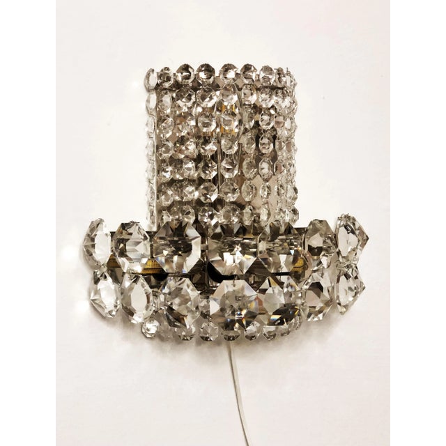 Large Crystal Sconces from Bakalowits & Söhne, 1960s, Set of 2 For Sale - Image 14 of 15