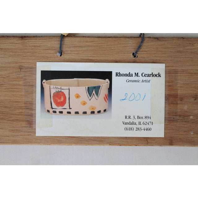 Vintage Rhonda Cearlock Studio Art Ceramic Wall Art Hangings S/3 For Sale - Image 11 of 11