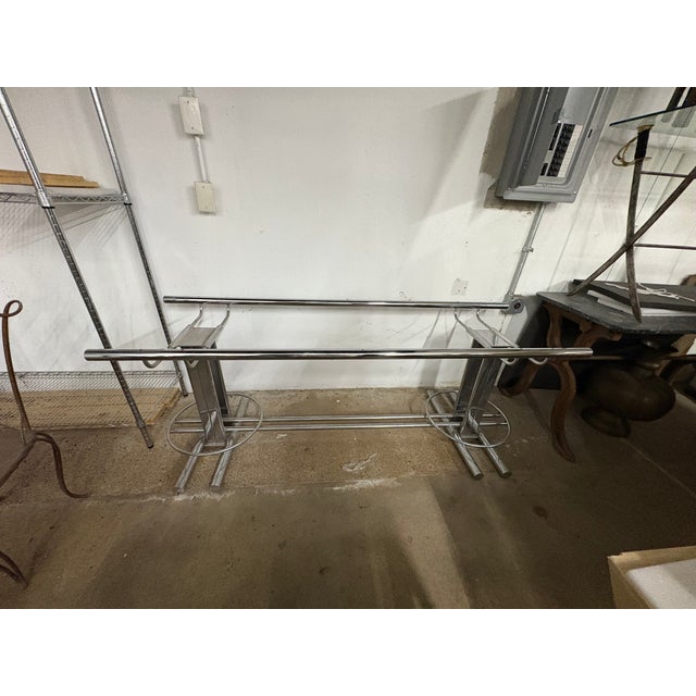 Romeo Rega 1960s Italian Modern Chrome Dining Table Base Designed by Romeo Rega For Sale - Image 4 of 16