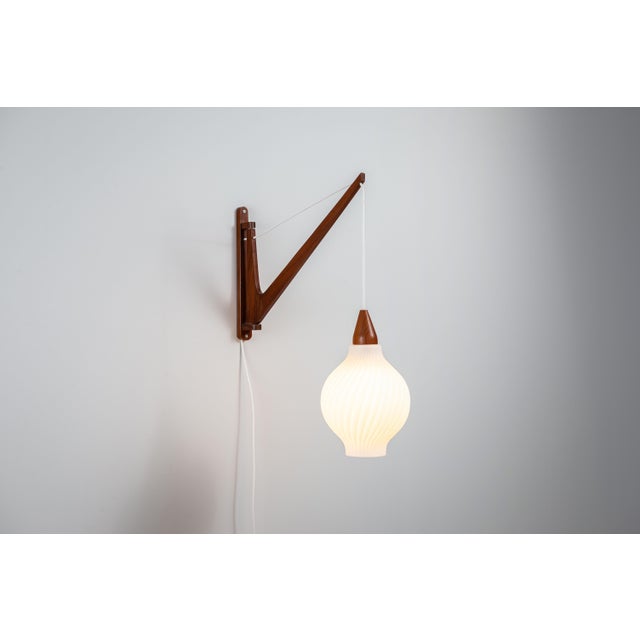 Mid-Century Danish Suspended Wall Lamp, 1960s For Sale - Image 4 of 12