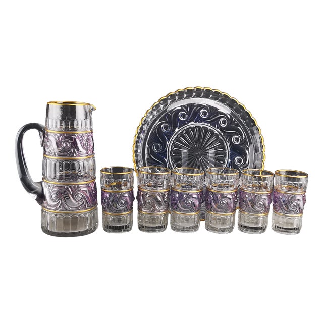 Russian Pattern Orangeade Service from Baccarat, 1890s, Set of 8 For Sale