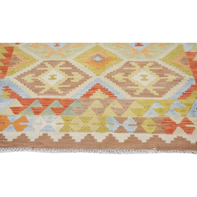 Afghan Maimana Flatweave Fine Wool Kilim, 4'9x6'9 For Sale - Image 4 of 6