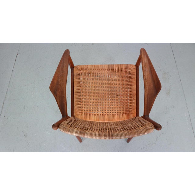 Teak/Rattan Chair Model 51 by Arne Vodder for Sibast Furniture, Denmark, 1950s For Sale - Image 12 of 18