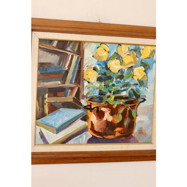 Ebbe Höglund, Flowers in Copper, 1950s, Oil on Canvas, Framed For Sale - Image 8 of 11