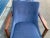 Mid Century Lounge Chair Blue Chenille With Solid Walnut Frame For Sale In San Diego - Image 6 of 8