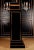 Imposing lyre secrétaire in the manner of Vienna Biedermeier. Ebonized partially bird’s-eye maple veneer on solid...