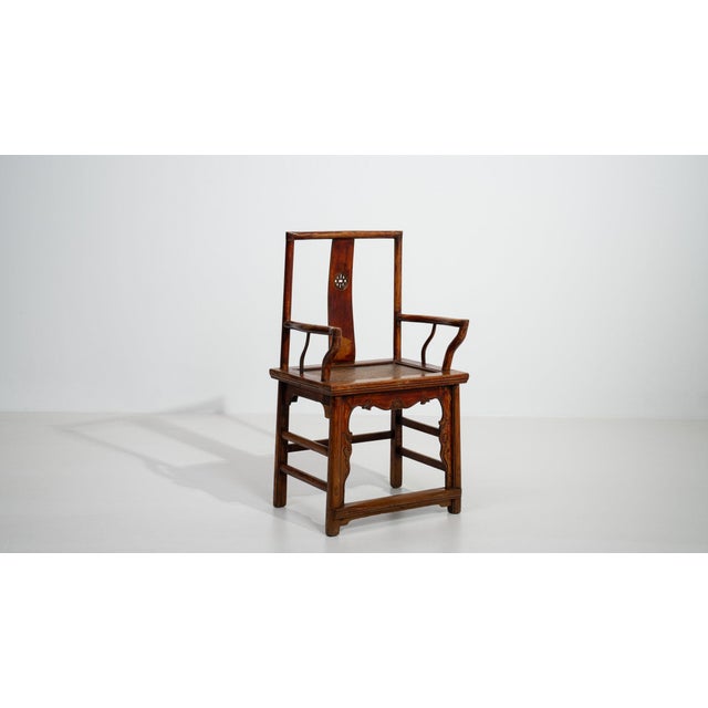19th Century France Ming Brown Wood Lounge Chair For Sale - Image 10 of 11