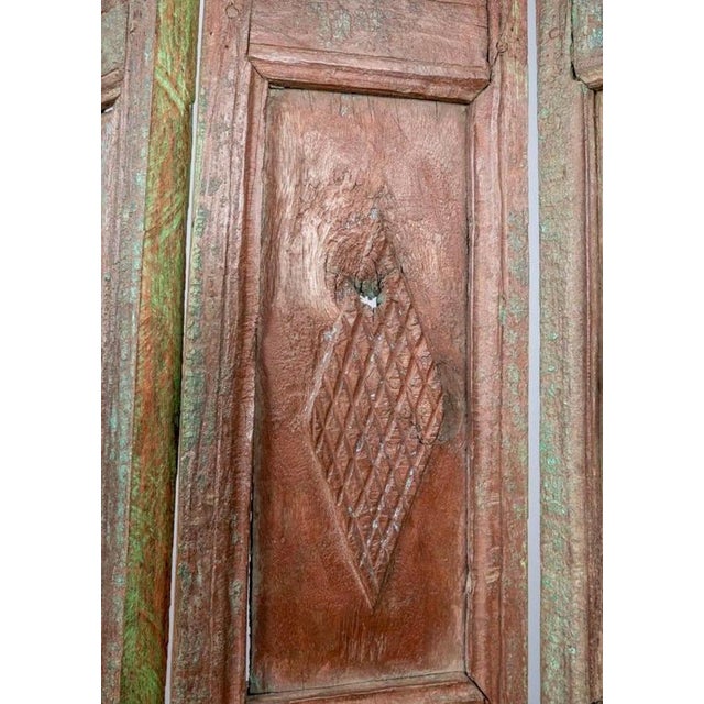 19th Century Indian Teak Bifold Panelled Door For Sale - Image 4 of 7