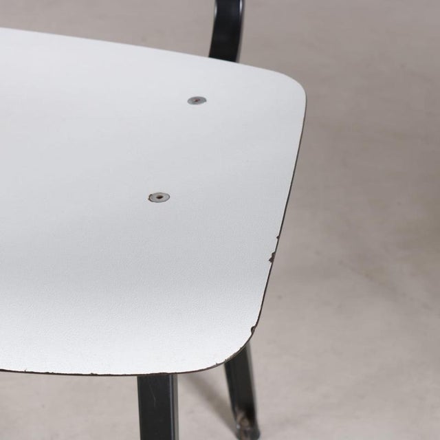 Result Chairs in Black and White by Friso Kramer for Ahrend-De Cirkel, 1950s, Set of 6 For Sale - Image 6 of 12