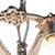 1928 Art Deco Brass Petite Five Light Circular Polychrome Chandelier For Sale - Image 10 of 11