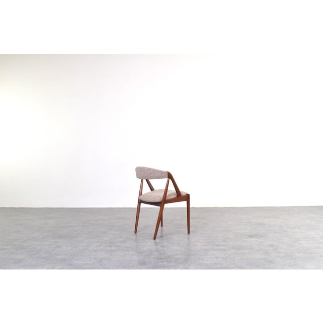 Textile Mid-Century Teak Chairs by Kai Kristiansen, 1960s, Set of 4 For Sale - Image 7 of 13