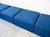 Set of 5 'Sistema 61" modular cube seats upholstered in original blue fabric designed by Giancarlo Piretti for Anonima...