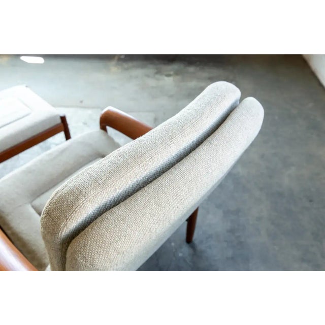 Danish Modern Teak Lounge Chair With Ottoman, Denmark, Circa 1970 For Sale - Image 10 of 12
