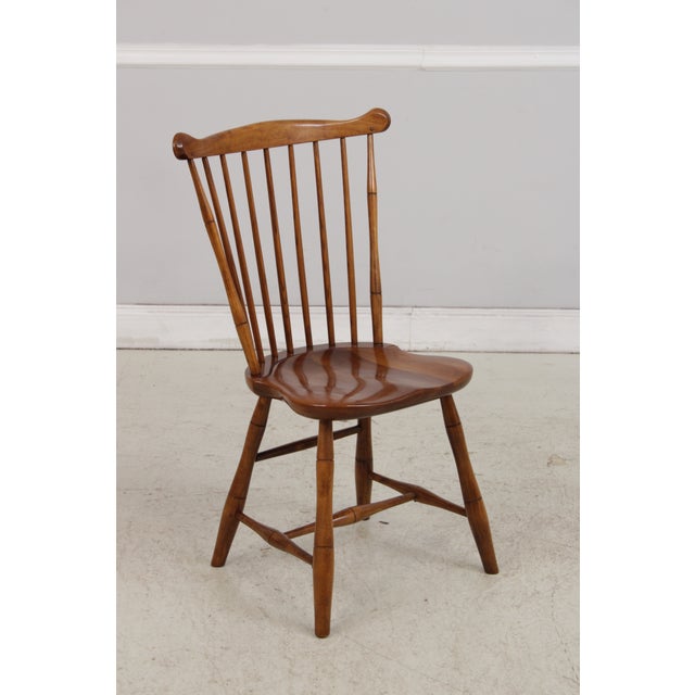 Age: C.1958 Details: Cherry Valley Fan Back Windsor Chairs High Quality Construction American Colonial Style Arts & Crafts...