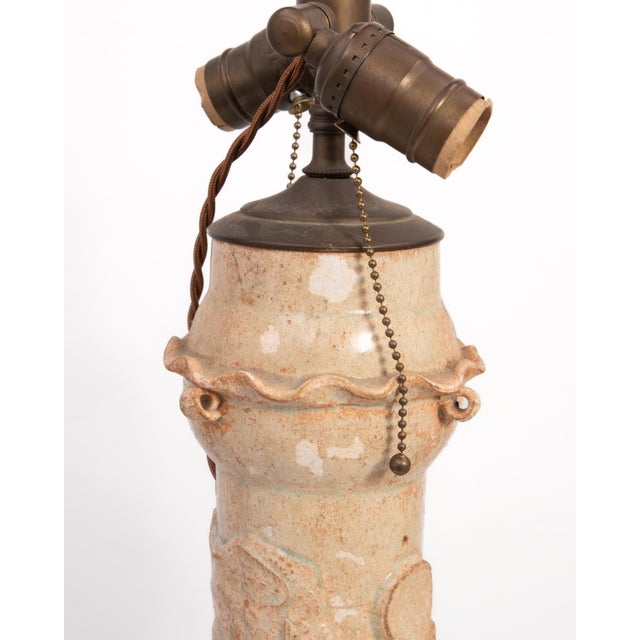 Sand Chinese Song Yuan Dynasty 13th 14th Century Qinghai Funerary Pottery Jars Mounted as Lamps a Pair For Sale - Image 8 of 18
