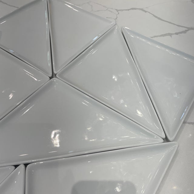 2010s Set of 33 Triangle Plates for Appetizers or Mezze or Charcuterie For Sale - Image 5 of 6