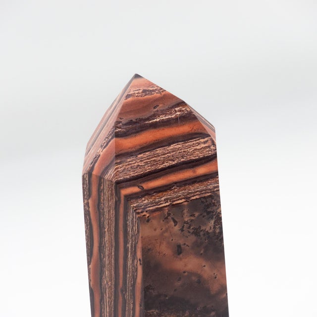 Orange-Brown Banded Jasper Point For Sale - Image 4 of 7