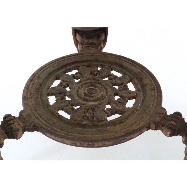 Victory Cast Iron Pub Table with Padouk Top, 1900s For Sale - Image 10 of 11