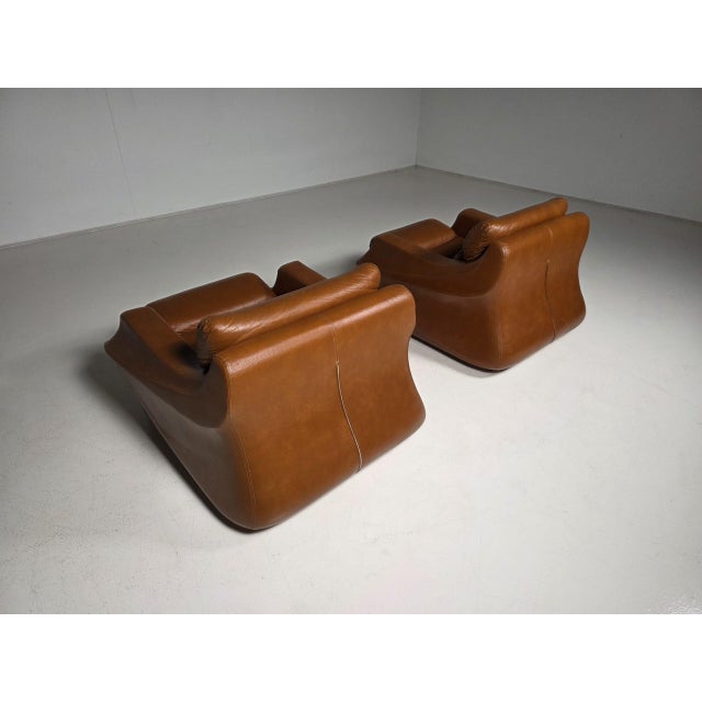 Space Age Italian Lounge Chairs attributed to De Pas, D’Urbino & Lomazzi, Set of 2 For Sale - Image 4 of 9