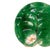 George Jones Majolica Waterlily pad plate glazed in Lush greens, with a relief-molded lily flower; marks to reverse: 'GJ'...
