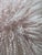 Modern Blush Pink Mongolian Fur Round Pillow For Sale - Image 3 of 4