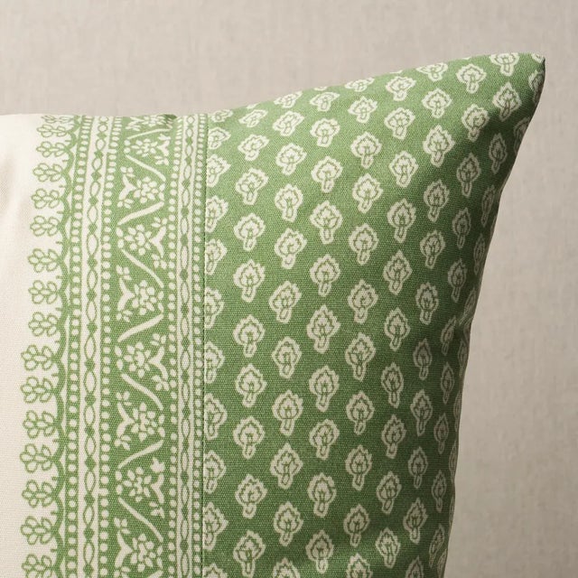 This pillow features Hyacinth Indoor/Outdoor by Mark D. Sikes for Schumacher with a knife edge finish. Inspired by...