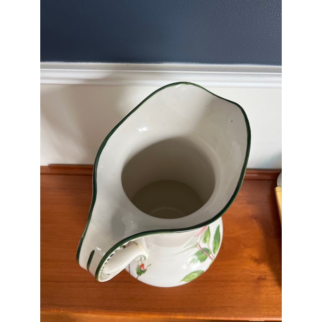 Rose Vintage Furnivals Hand Painted Rose Water Jug Pitcher For Sale - Image 8 of 9