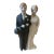 Vintage 1940s Porcelain Bride/Groom Wedding Cake Topper Made in Japan For Sale