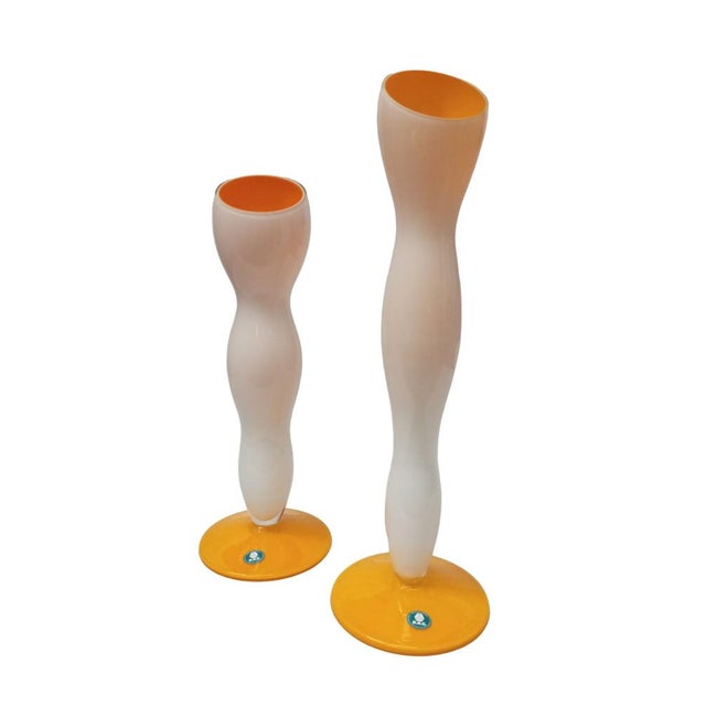 Vases from Barovier & Toso B.A.G. (Bohemia Art Glass), 1990s, Set of 2 For Sale - Image 3 of 15