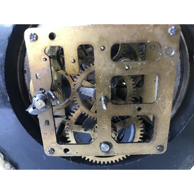 Art Deco Clock in Marble and Brass, 1930s For Sale - Image 10 of 18