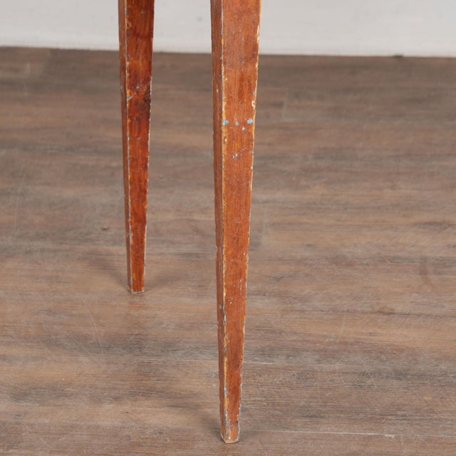 19th Century Swedish Pine Side Table With Original Brick Red Painted Finish For Sale - Image 12 of 13