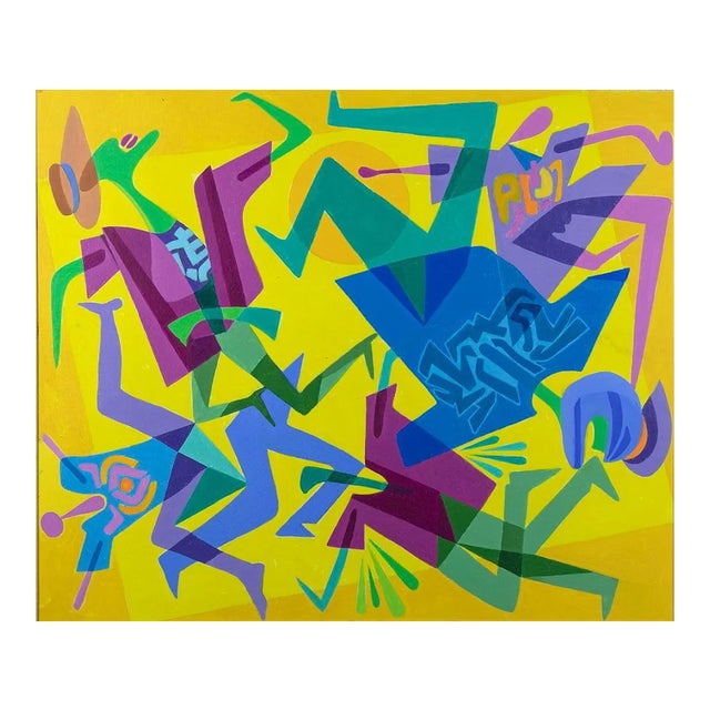 Leo Guida, Accident, Original Acrylic on Canvas, 1992 For Sale
