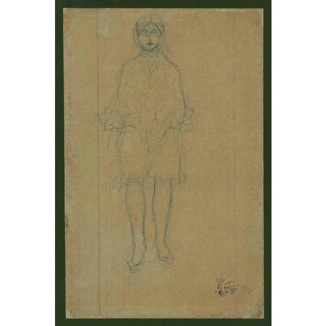 Aristide Maillol, Female Figure, Original Pastel, Early 20th-century For Sale - Image 4 of 4