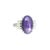 12.13 Carat Purple Star Sapphire Diamond Platinum Ring, Size 8.75 For Sale - Image 4 of 9