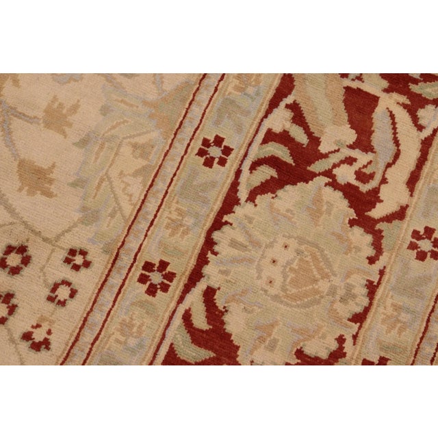 Textile Oriental Ziegler Beige Brown Hand-Knotted Wool Rug - 8'1'' X 10'3'' For Sale - Image 7 of 8