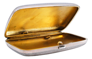 Silver Cigarette Case with Floral Engravings